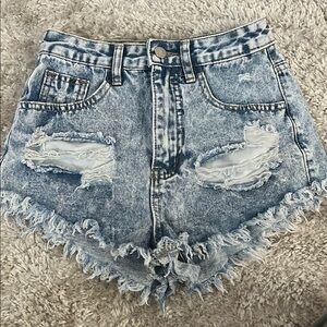 Distressed Denim Women's Shorts